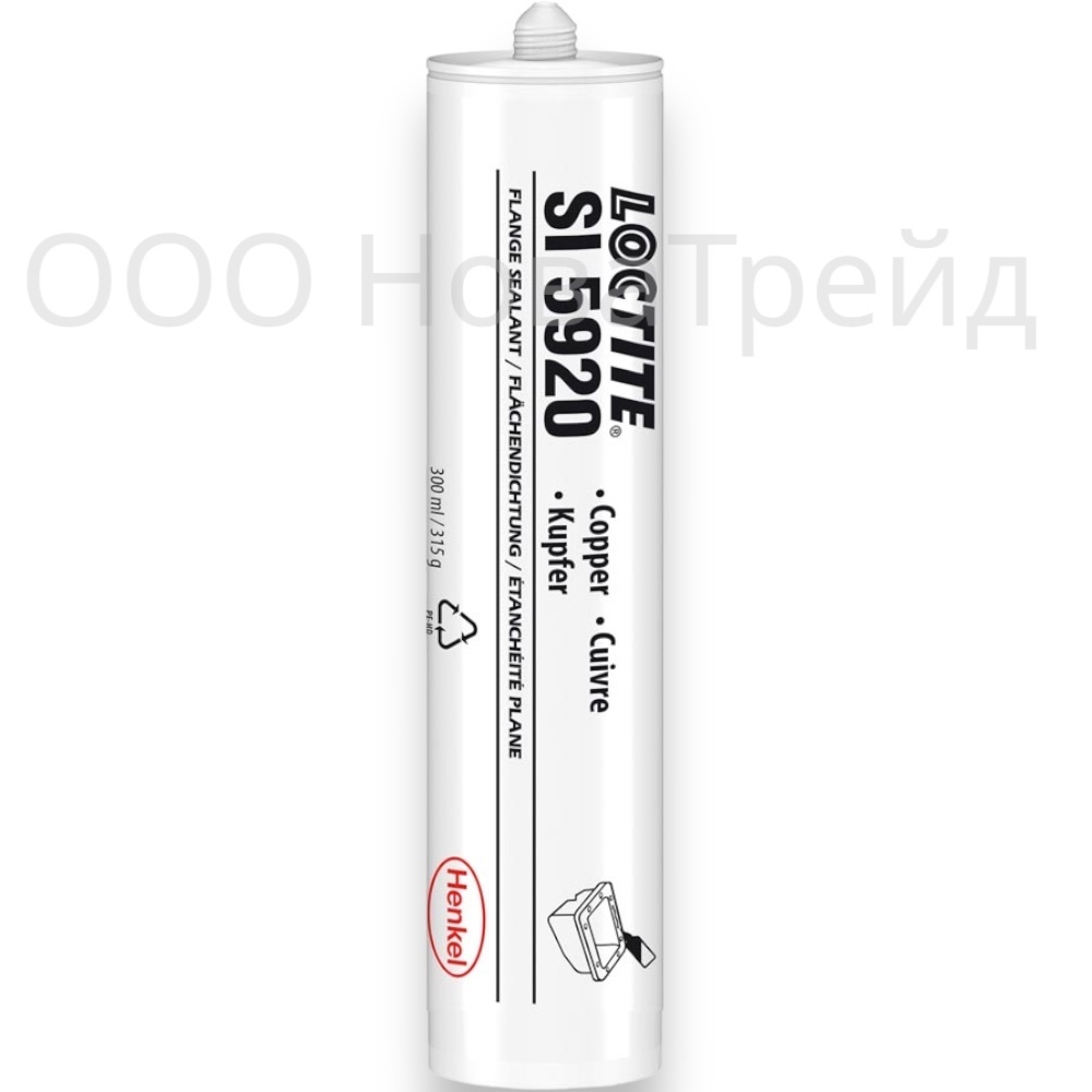 LOCTITE SI 5920 300 мл Силиконовый герметик нейтральный, красный, высокотемпературный