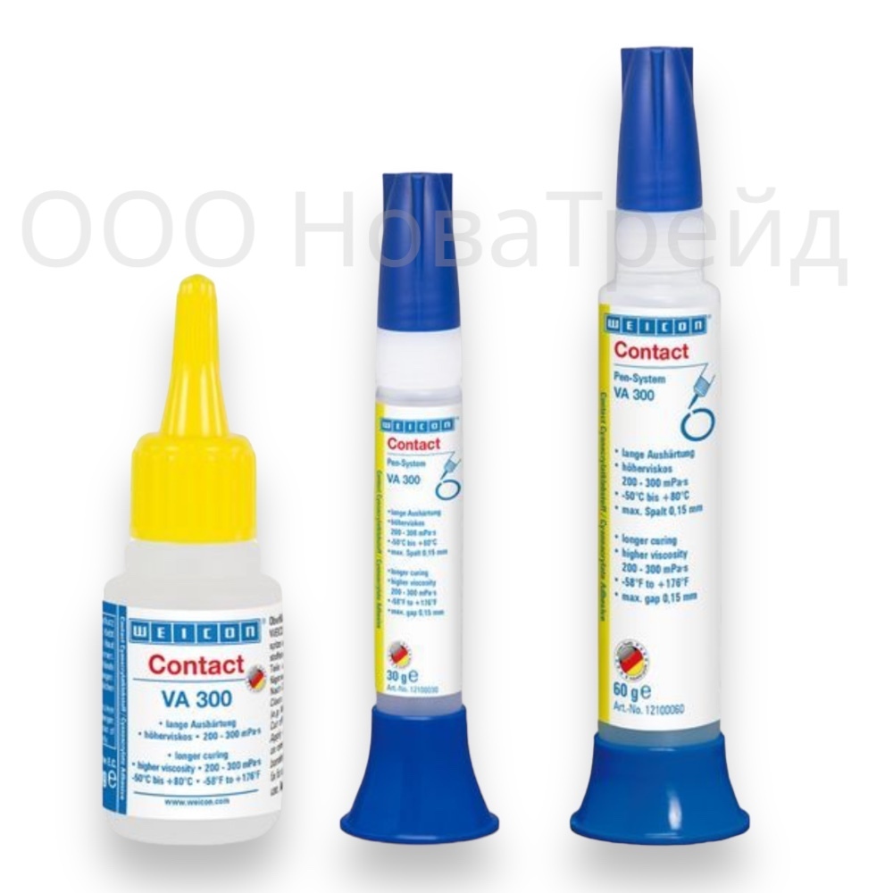 WEICON Contact VA 300 Цианоакрилатный клей, высокая вязкость 200-300 mPa·s., 30 мл.