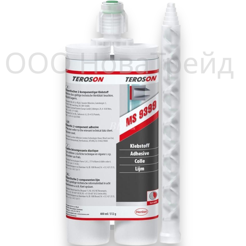 TEROSON MS 9399 400 мл Конструкционный клей-герметик, двухкомпонентный, 400 мл. цвет: чёрный